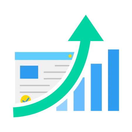 Croissance des ventes après campagne marketing  Illustration