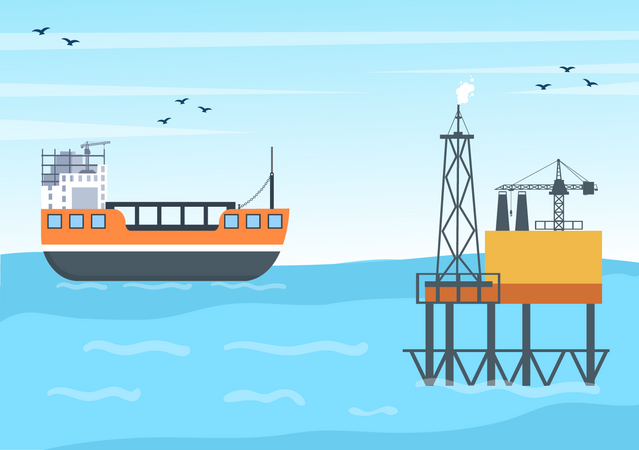 Crude Extraction plant  Illustration