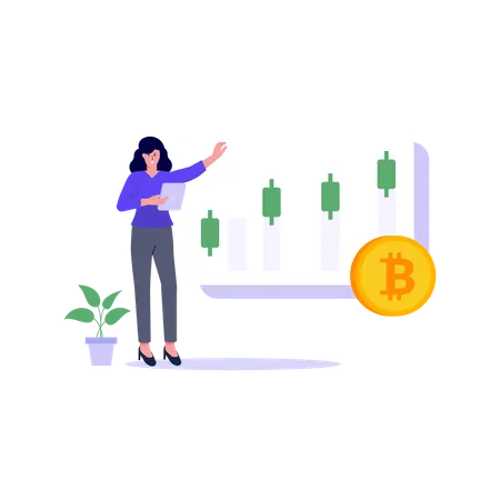 Cryptocurrency Analytic  イラスト