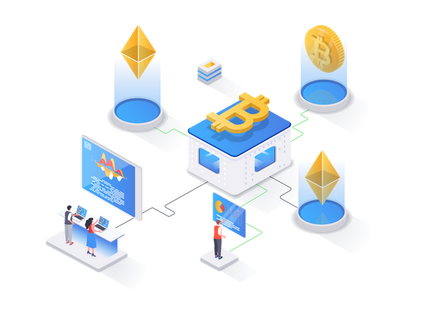 Cryptocurrency trading platform  Illustration