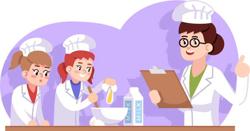 Culinary school for kids  Illustration