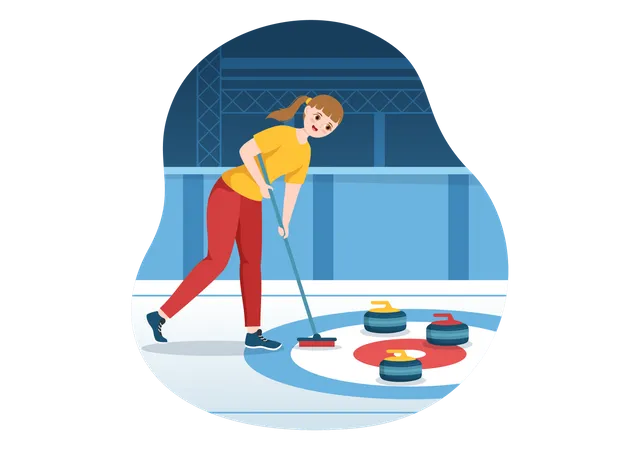 Curling player  Illustration