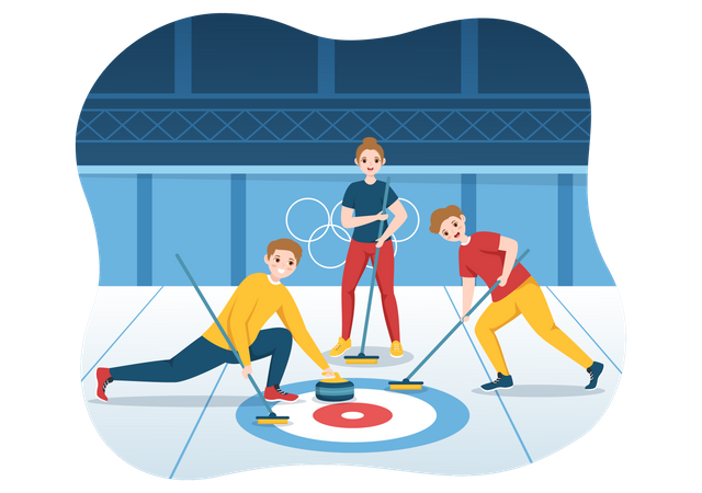 Curling team  Illustration