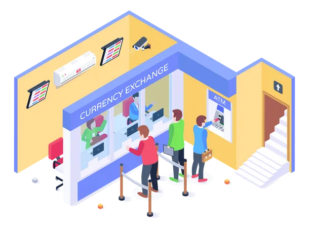 Currency Exchange Office  イラスト