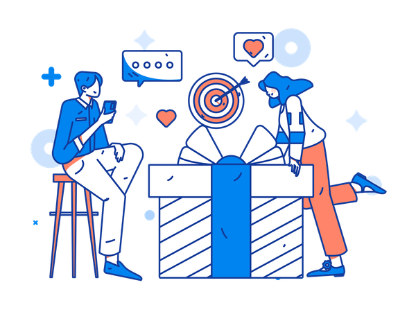 Customer referral marketing  Illustration