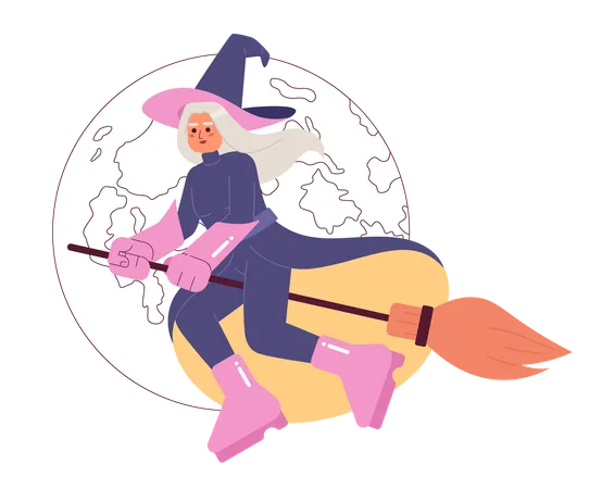 Cute mystery witch  Illustration