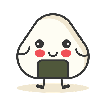 Cute Onigiri Rice  Illustration