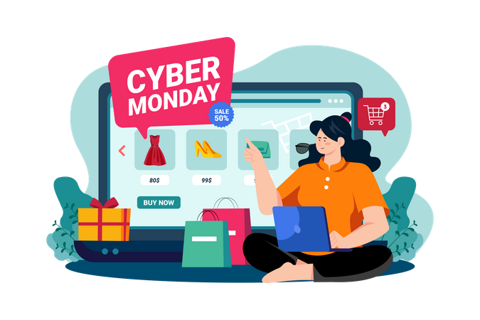 Achats du Cyber Monday  Illustration