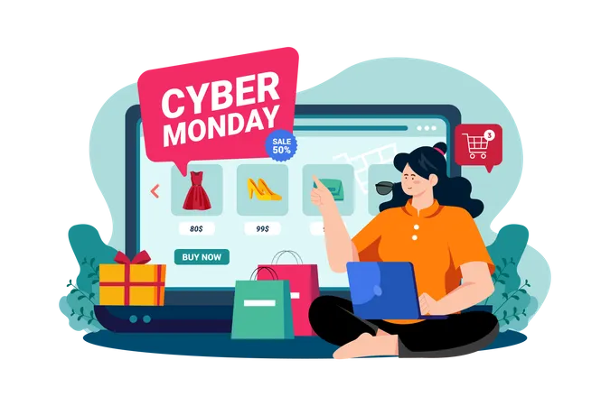 Achats du Cyber Monday  Illustration