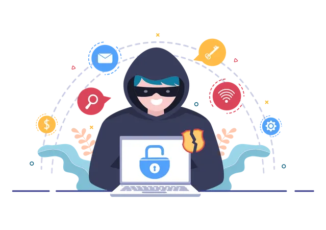 Cyber Robbery  Illustration