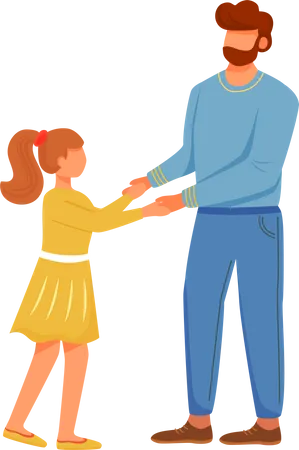 Dad with daughter  Illustration