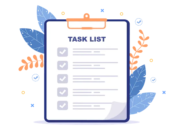 Daily Task List  일러스트레이션