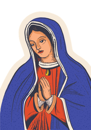 Dama de guadalupe  Ilustración