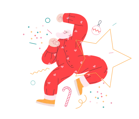 Dancing Santa  일러스트레이션