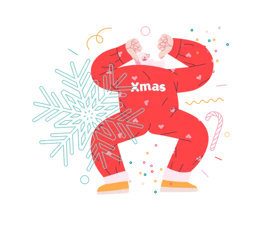 Dancing Santa  일러스트레이션