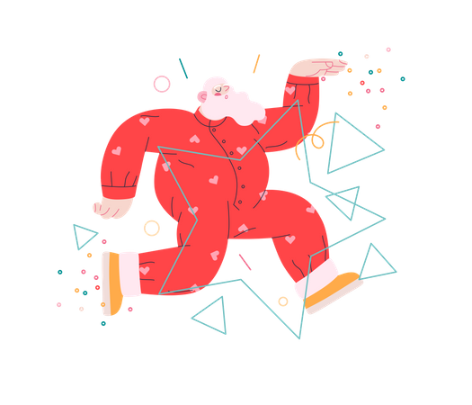 Dancing Santa  일러스트레이션