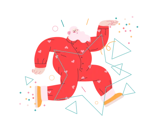 Dancing Santa  일러스트레이션