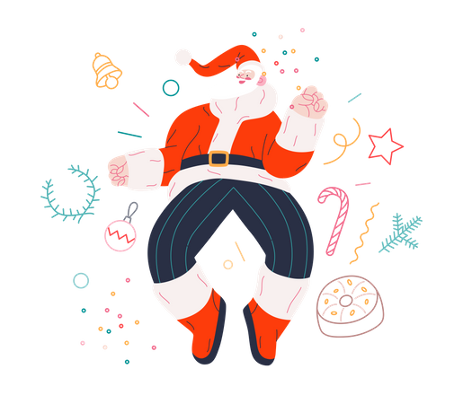 Dancing Santa claus  일러스트레이션