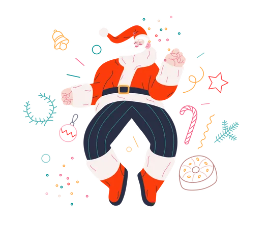 Dancing Santa claus  일러스트레이션