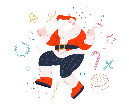 Dancing Santaclaus  일러스트레이션