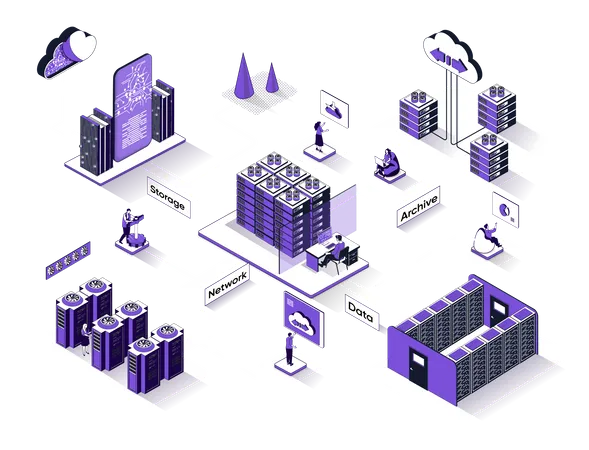 Data center  일러스트레이션