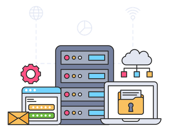 Data Center  일러스트레이션