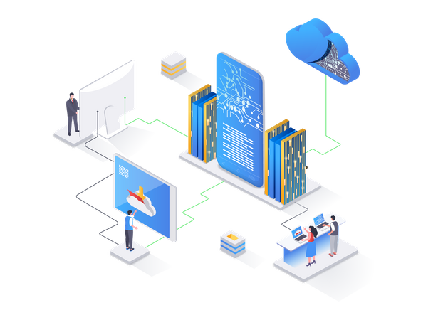 Data center technology  일러스트레이션