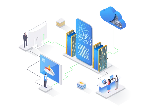 Data center technology  일러스트레이션