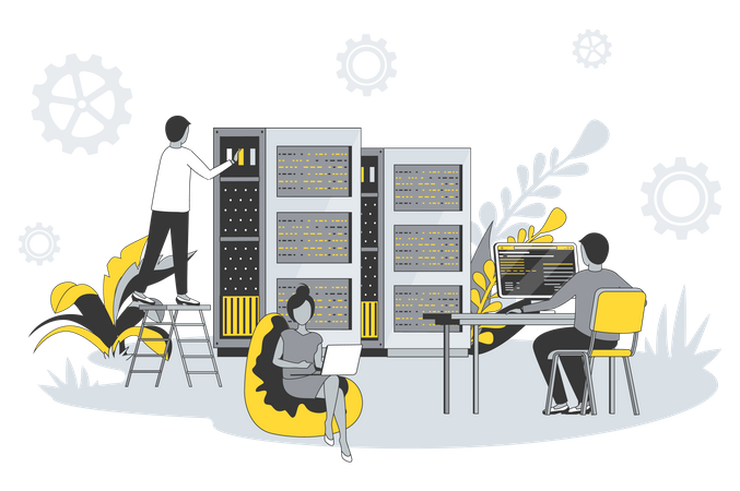 Data Processing Centre  일러스트레이션