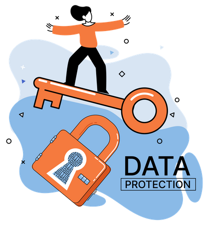 Data protection  イラスト