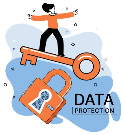 Data protection  イラスト