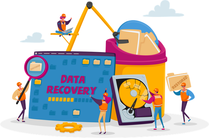 Data recovery  일러스트레이션