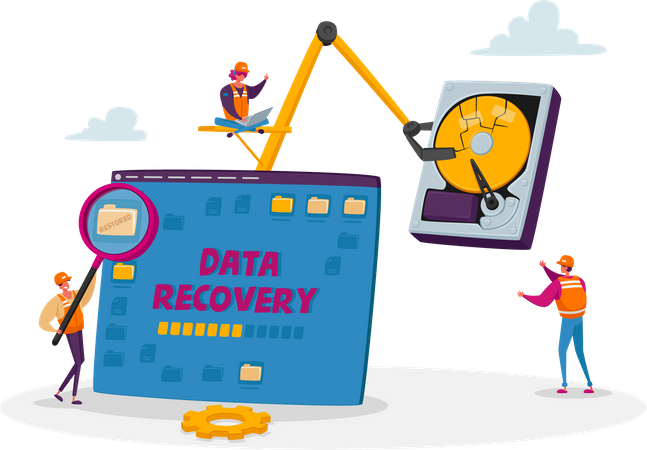 Data recovery server  Illustration