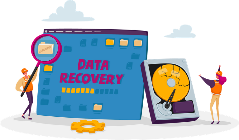 Data recovery service  Illustration