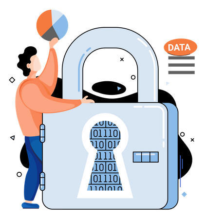 Data security analysis  イラスト