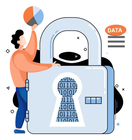 Data security analysis  イラスト