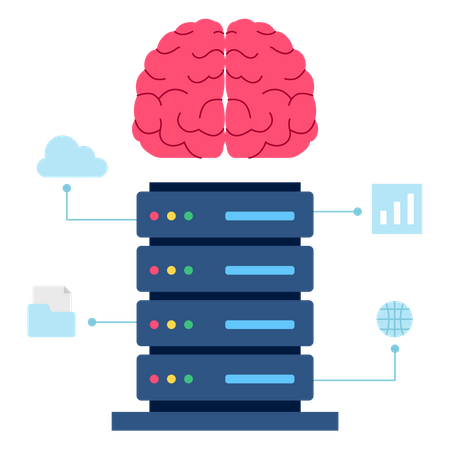 Datenbank für Künstliche Intelligenz  Illustration