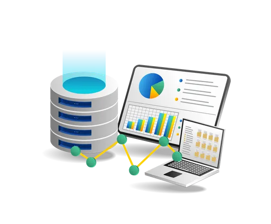 Datenbankserver-Analysator  Illustration