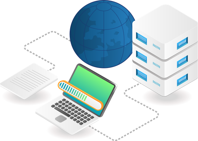 Datenserver-Hosting  Illustration