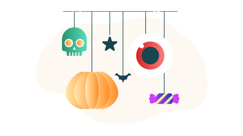 Decoração de Halloween  Ilustração