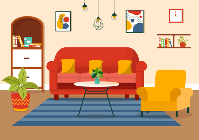 Decoración del hogar  Ilustración