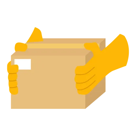 Delivery box in hand  Illustration