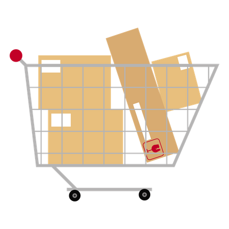 Delivery cart  Illustration