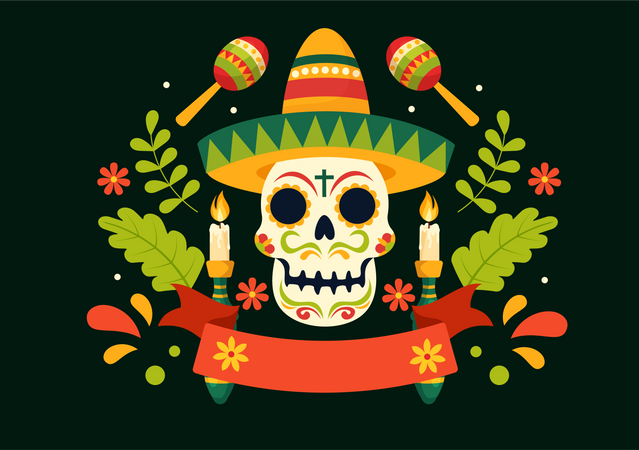 Dia De Los Muertos  Illustration