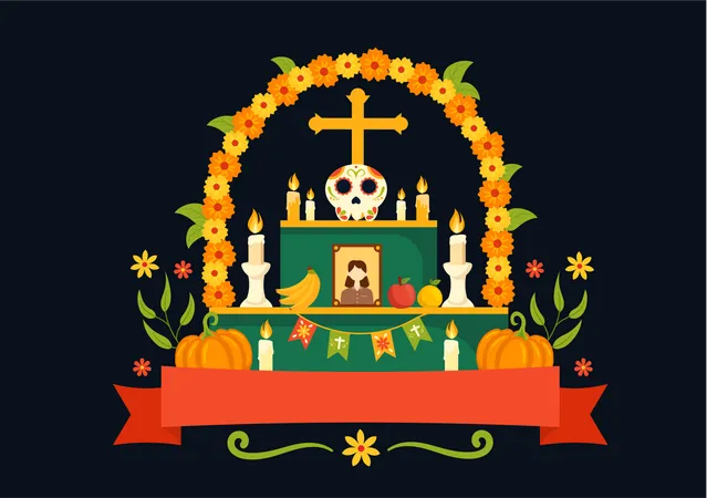 Dia De Los Muertos  Illustration