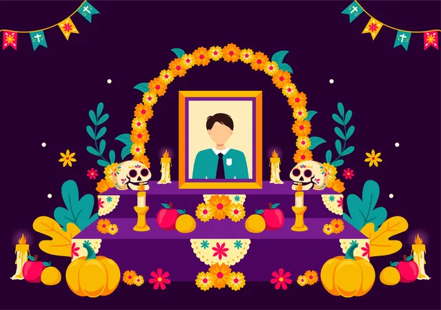 Dia De Los Muertos  Illustration