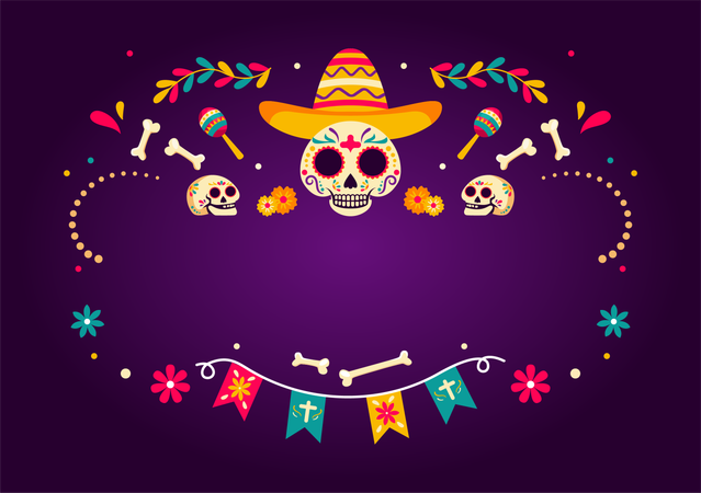 Dia De Los Muertos  Illustration