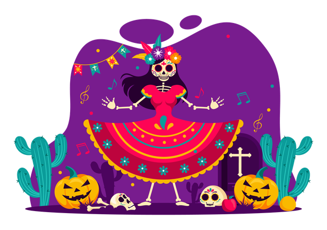 Dia De Los Muertos  Illustration