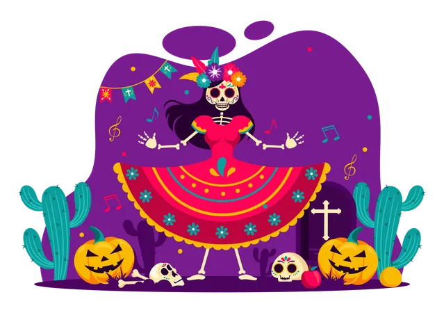 Dia De Los Muertos  Illustration