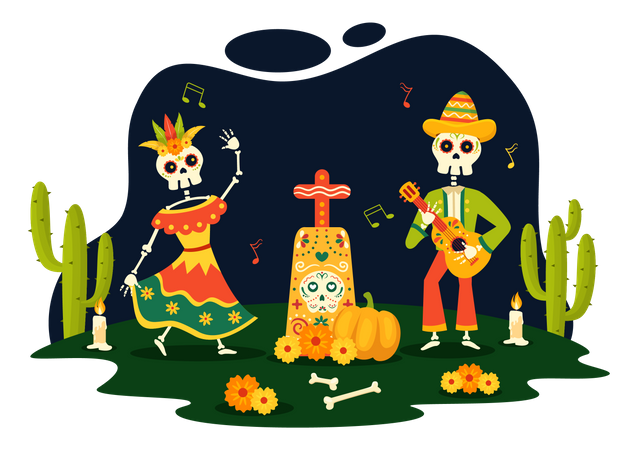 Dia De Muertos  Illustration